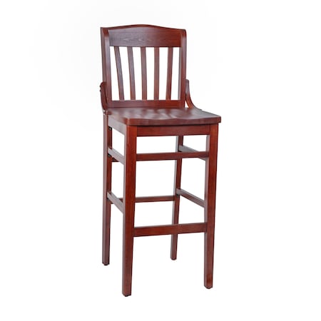 Flash Furniture Barstool, Mahogany Wood XU-DG-W0006BAR-MAH-GG